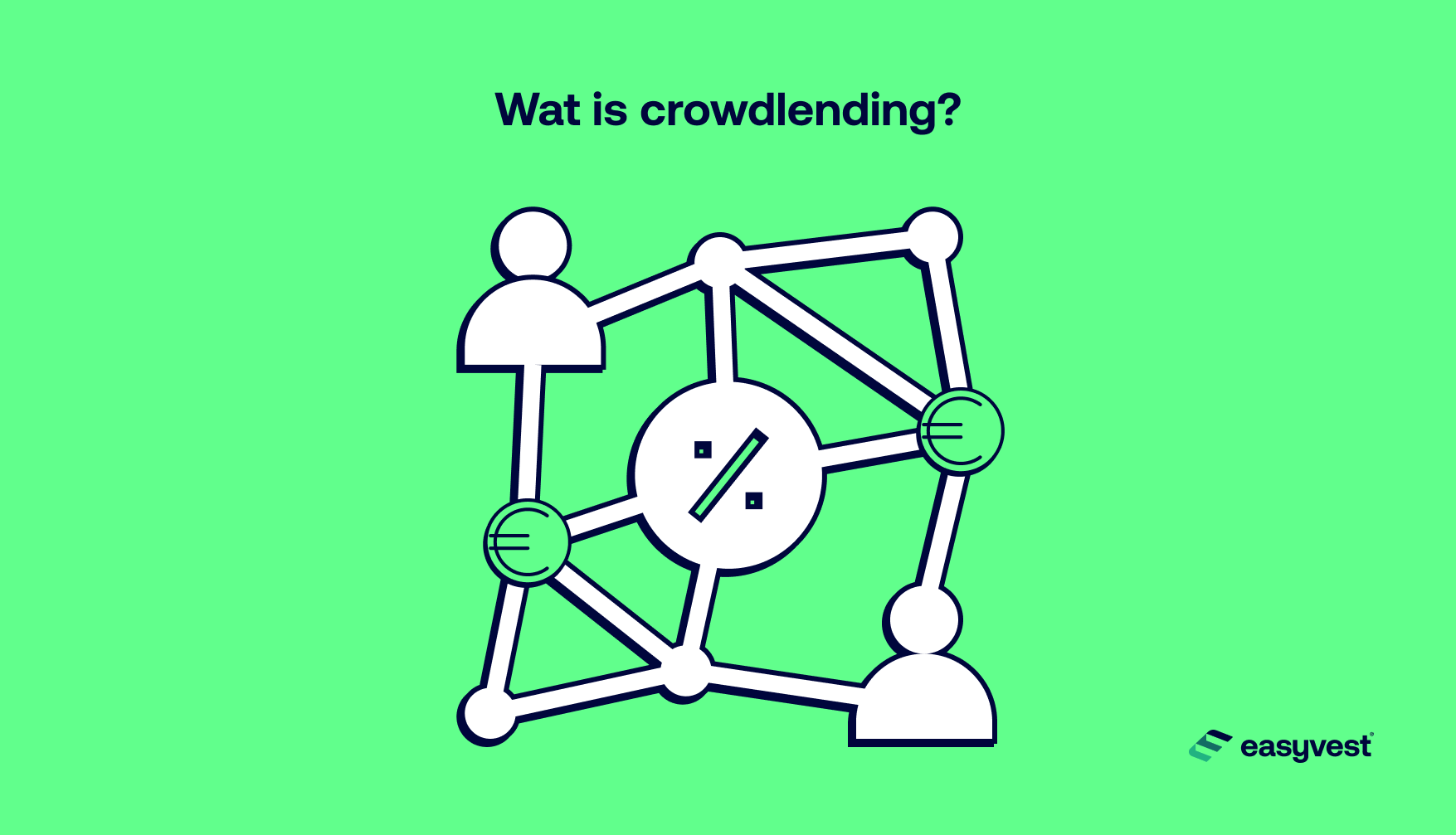 Netwerk van investeerders en leners in een crowdlending systeem