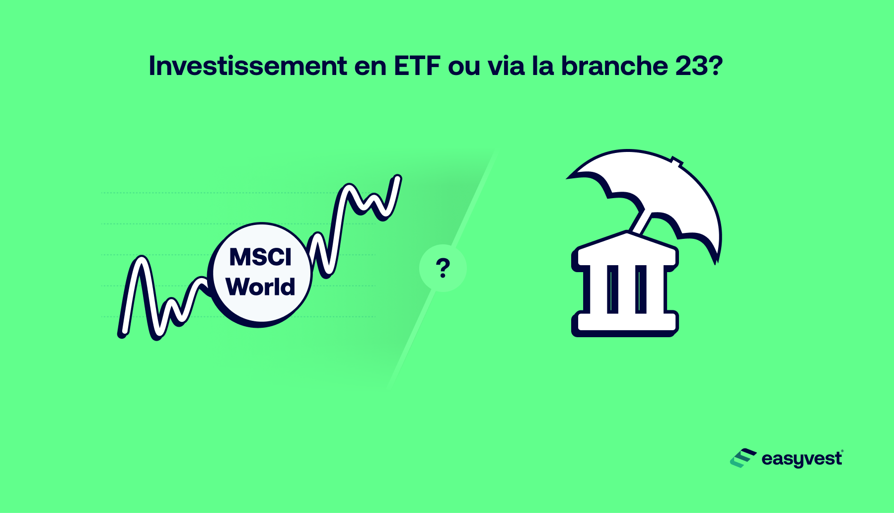 Comparaison des rendements d'un placement en ETF et d'un placement dans une assurance-vie de type branche 23.