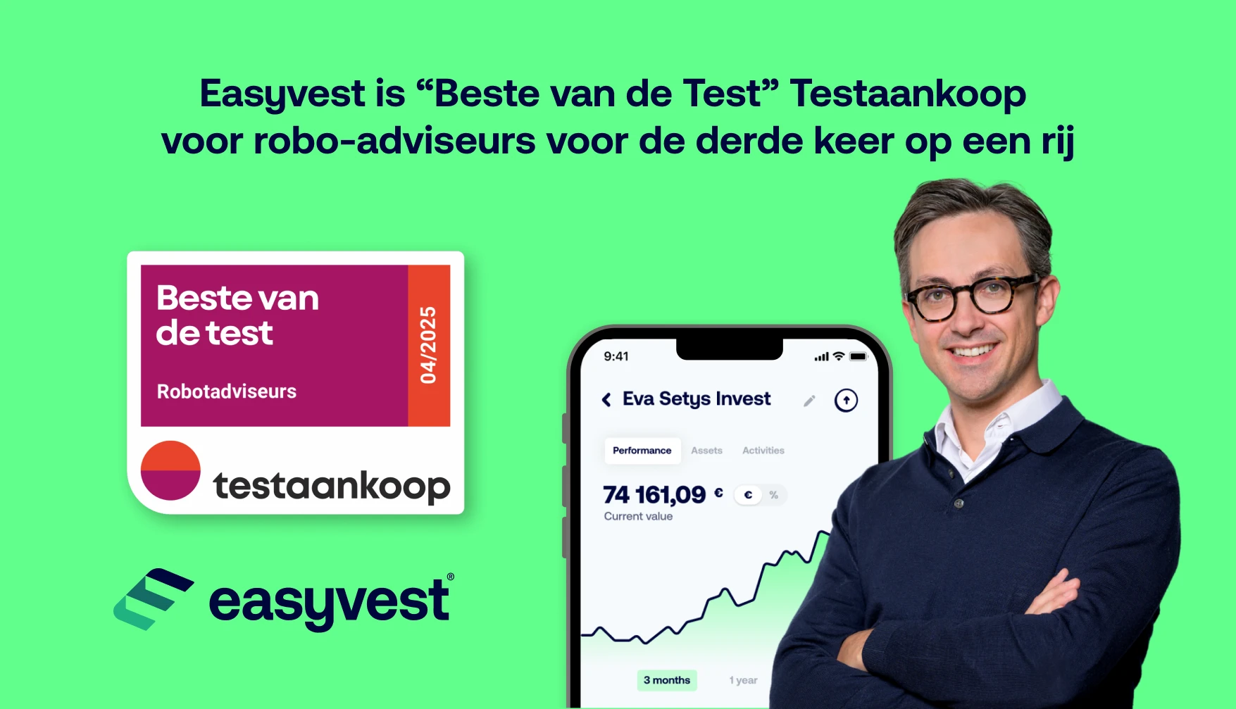 Easyvest opnieuw "Beste van de Test" voor robo-advisors