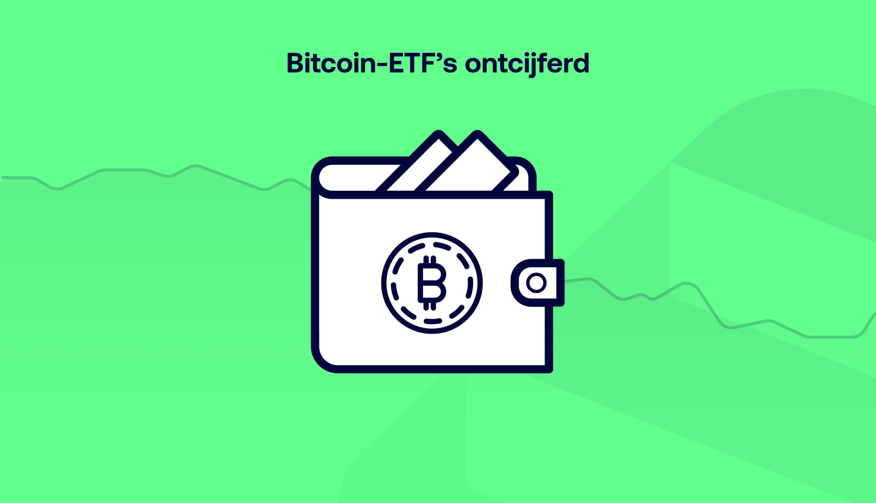 Illustratie van ontcijferde Bitcoin ETF-portefeuille