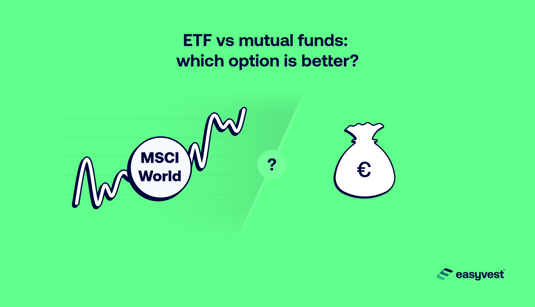 Illustration of an investor's choice: investing in an ETF or a fund?
