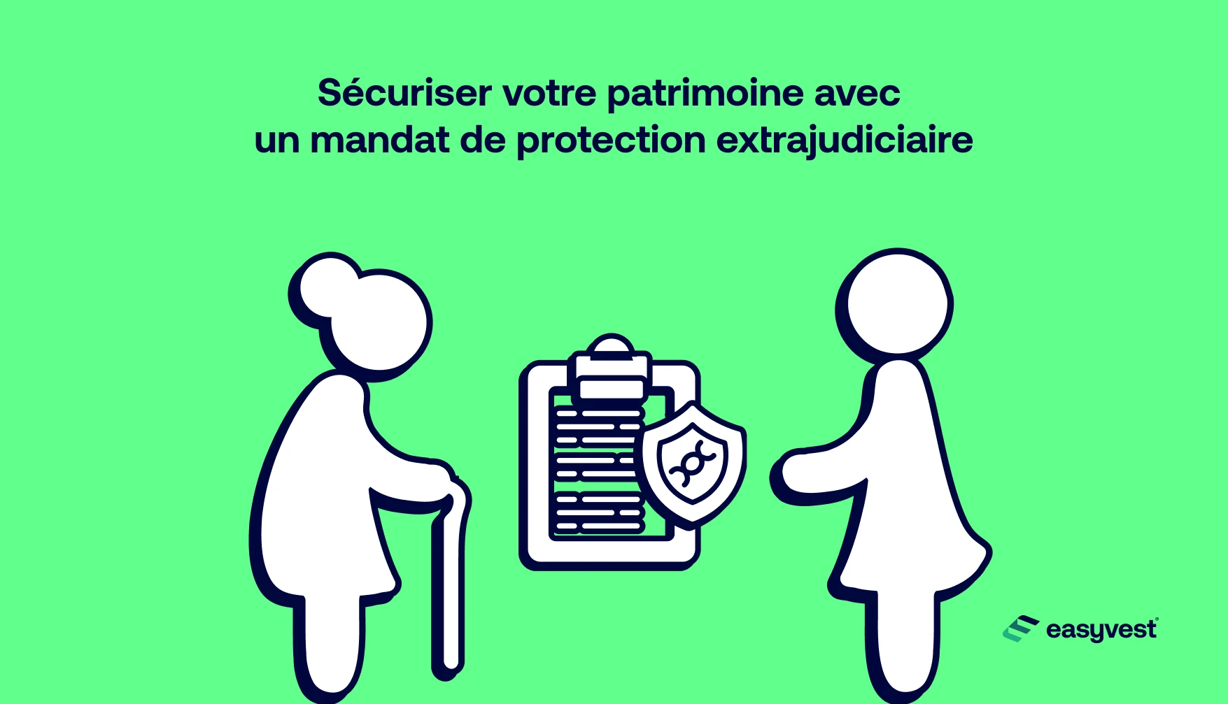 Une personne âgée confie la gestion de son patrimoine à une plus jeune lorsqu'elle sera en incapacité de le faire elle-même.