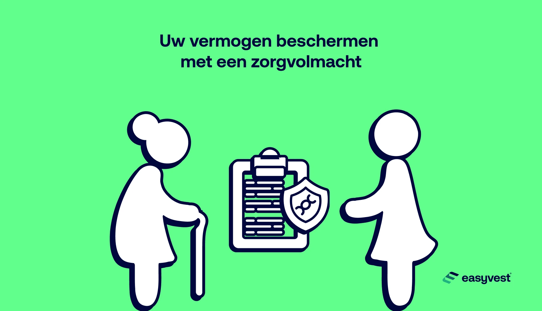 Een oudere persoon vertrouwt het beheer van zijn vermogen toe aan een jongere persoon wanneer hij daartoe niet meer in staat is.