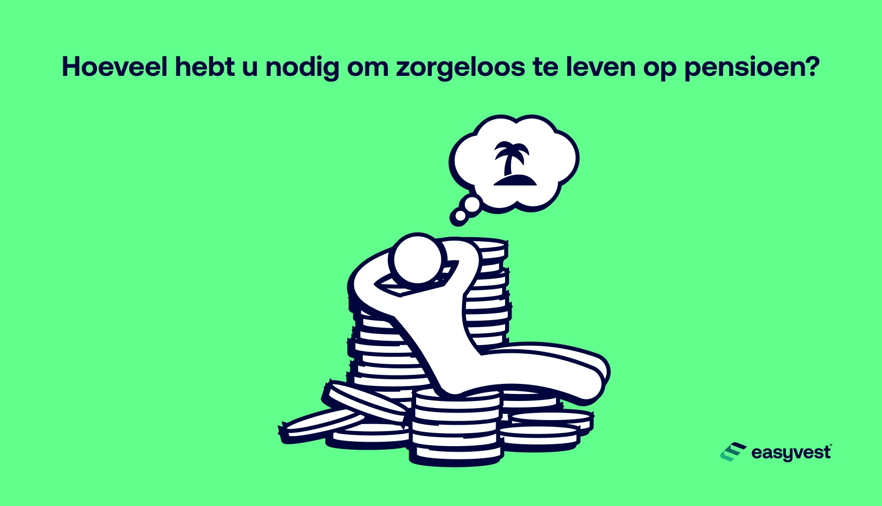 Illustratie van iemand die comfortabel leeft van zijn pensioen