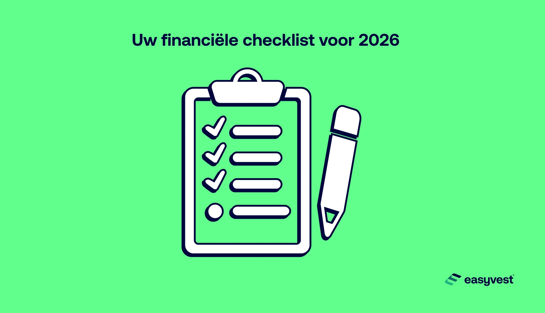 De financi&euml;le checklist voor beginners 2026